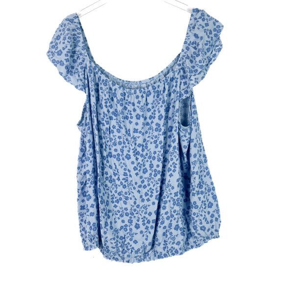 NWOT Stitch Fix The General Good Floral Blouson Peasant Top Blue Size Medium NEW - Picture 6 of 10